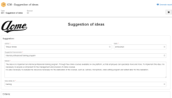 Idea registration form